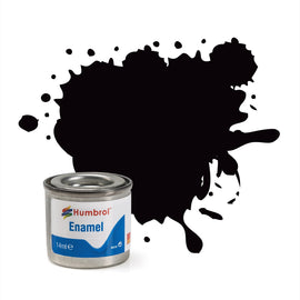 Humbrol - 14ml Enamel Paint - Satin Coal Black