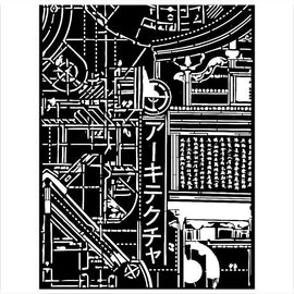 Stamperia - Sir Vagabond in Japan - Stencil 20x25cm - Texture Mechanism