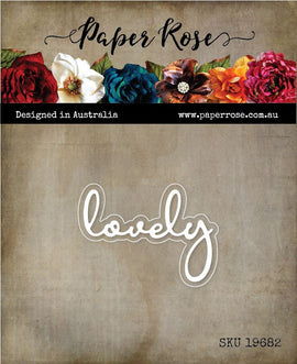 Paper Rose - Fine Script Layered Die - Lovely