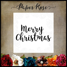 Paper Rose - Fancy Merry Christmas Stamp