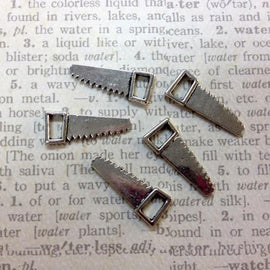 Artfull Embellies - Tool Charms - Silver Wood Saw