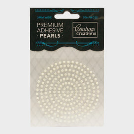 Couture Creations - Adhesive Pearls - 3mm Chiffon Cream