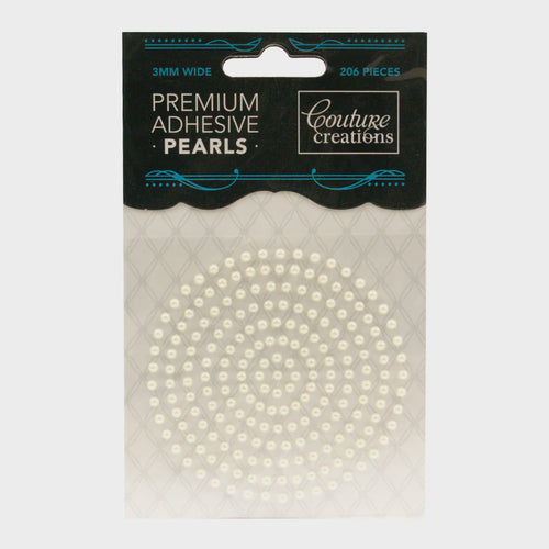 Couture Creations - Adhesive Pearls - 3mm Chiffon Cream