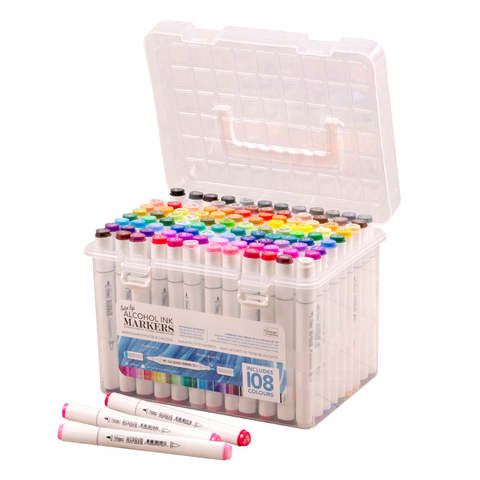 Couture Creations - Alcohol Ink Markers - Twin Tip Box Set (108pc)