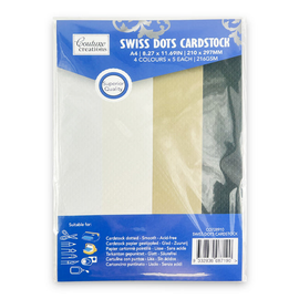 Couture Creations - Swiss Dots Cardstock - A4 Multi Pack (20pk)