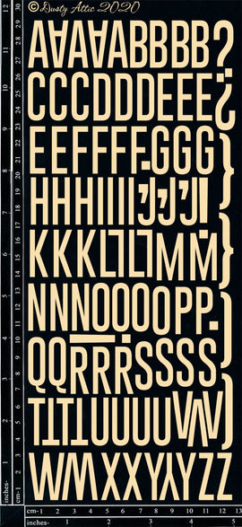 Dusty Attic - Alphabet Set - Tall & Lean