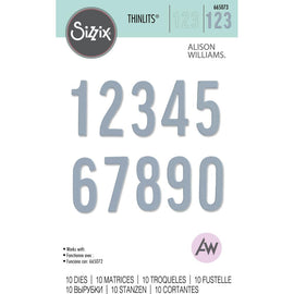 Sizzix - Alison Williams Thinlits - Bold Numbers (665073)