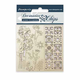 Stamperia - Decorative Chips - Flowers and Tale (9.5x9.5cm)