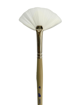 Das - White Taklon Fan Brush #4 (S9620)