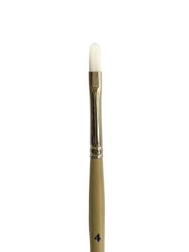 Das - White Taklon Filbert Brush #4 (S9680)
