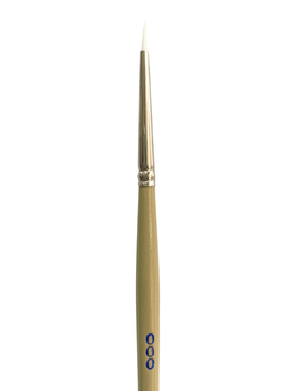 Das - White Taklon Round Brush 000 (S9701)