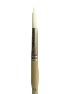 Das - White Taklon Round Brush 12 (S9701)