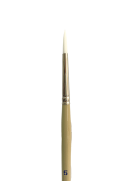 Das - White Taklon Round Brush 5 (S9701)