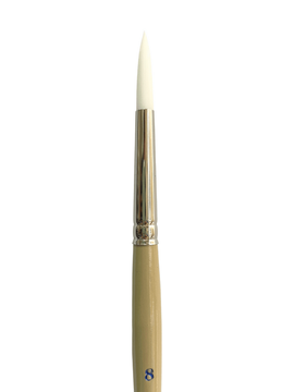 Das - White Taklon Round Brush 8 (S9701)