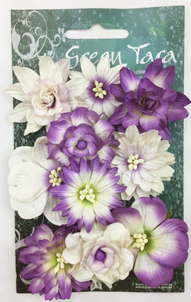 Green Tara Flowers - Cornflowers - Lavender