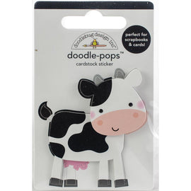 Doodlebug Design Inc - Doodle-Pops Cardstock Sticker - What's Moo