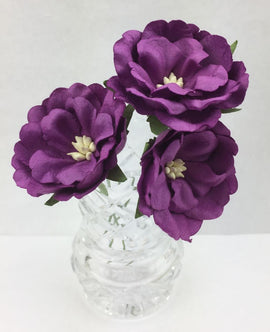Green Tara Flowers - Wild Roses 4cm - Purple