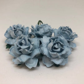 Cottage Roses - Baby Blue 25mm (5pk)