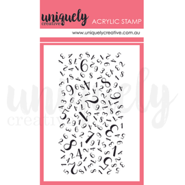 Uniquely Creative - Drive & Fly - Mini Acrylic Stamp "Surreal Numbers"