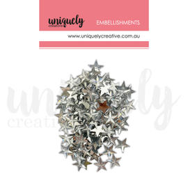 Uniquely Creative - Embellishments - 15mm Stars "Silver" (100pk)