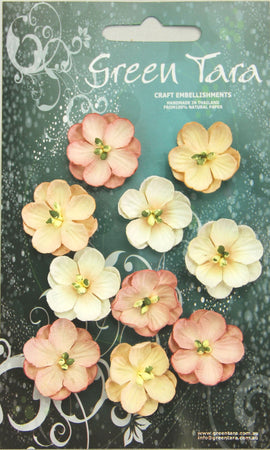 Green Tara Flowers - Cherry Blossoms - Mushroom