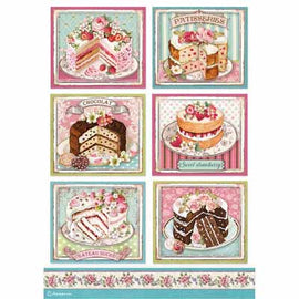 Stamperia - Sweety - A4 Rice Paper - Patisserie