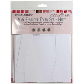 49 and Market - 4x6 Envelope Folio Set - White