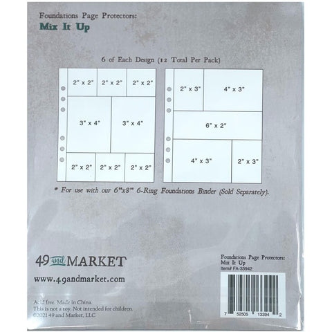49 and Market - Foundations 6x8" Page Protectors - Mix It Up