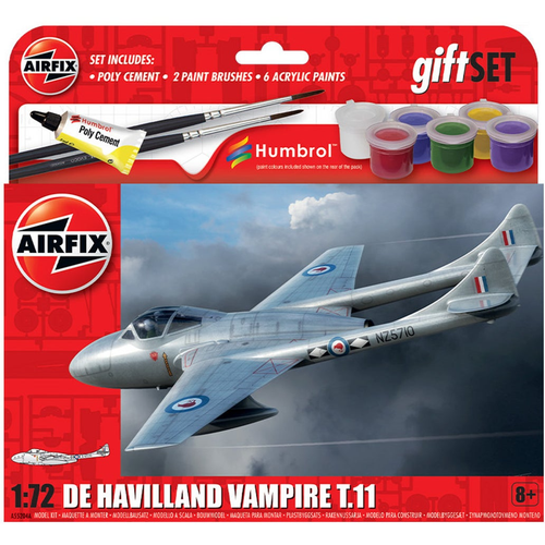 Airfix - Medium Starter Set - De Havilland Vampire T.11 1:72 (Skill Level 1)