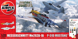 Airfix - Large Starter Set - Dogfight Doubles - Messerschmitt Me262A-1A & P51D Mustang 1:72 (Skill Level 2)