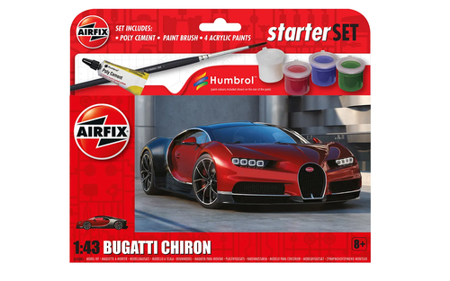 Airfix - Small Starter Set - Bugatti Chiron 1:43 (Skill Level 1)