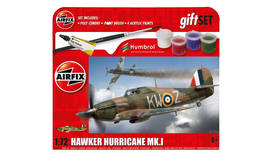 Airfix - Small Starter Set - Hawker Hurricane MK.I 1:72 Gift Set (Skill Level 1)