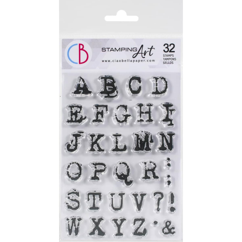 Ciao Bella - London's Calling - Clear Stamps 4x6 - Reporter Upper Case Alphabet