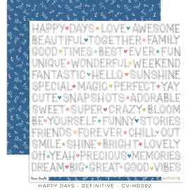 Cocoa Vanilla - Happy Days - 12x12 Pattern Paper "Definitive"