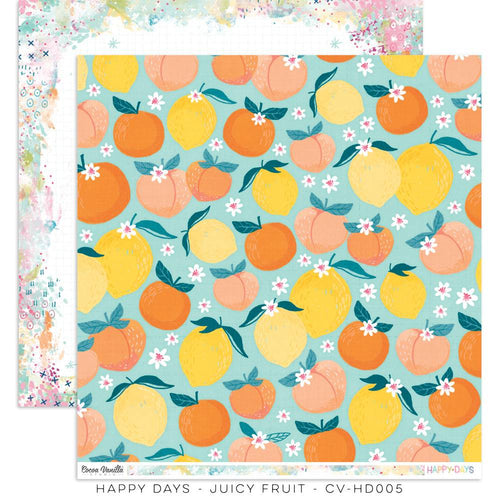 Cocoa Vanilla - Happy Days - 12x12 Pattern Paper "Juicy Fruit"