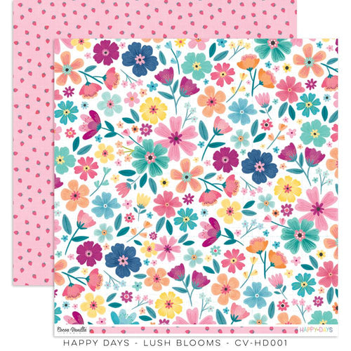 Cocoa Vanilla - Happy Days - 12x12 Pattern Paper "Lush Blooms"