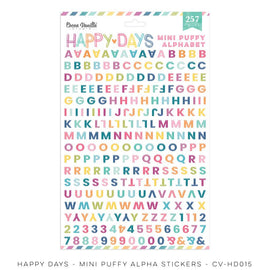 Cocoa Vanilla - Happy Days - Mini Puffy Alphabet Stickers