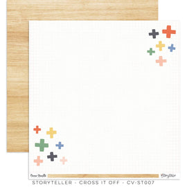 Cocoa Vanilla - Storyteller - 12x12 Pattern Paper "Cross It Off"
