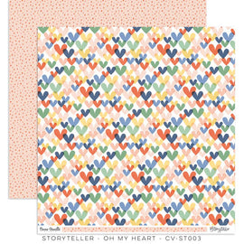 Cocoa Vanilla - Storyteller - 12x12 Pattern Paper "Oh My Heart"