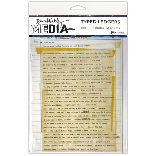 Ranger - Dina Wakley Media - Typed Ledgers "Set 1"