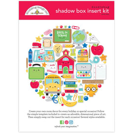 Doodlebug Design Inc - Shadow Box Insert Kit - School Days