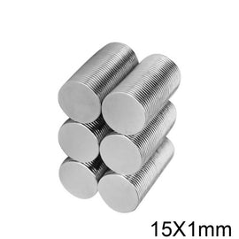 Neodymium Strong Magnets (15mmx1mm) - 10 pack
