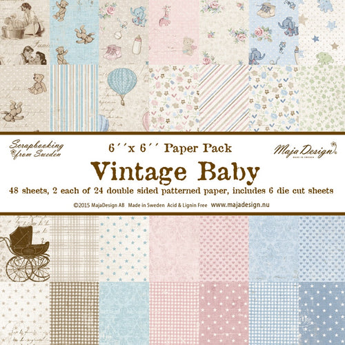 Maja Design - Vintage Baby - 6x6 Collection Pack (48 Sheets)