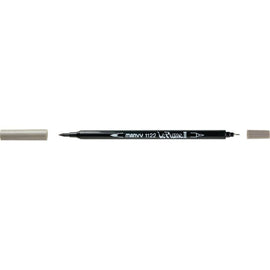 Marvy - Le Plume II - Duel Tip Marker - Brownish Grey