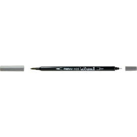 Marvy - Le Plume II - Duel Tip Marker - Grey