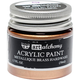 Prima Marketing - Finnabair Art Alchemy - Metallique Acrylic Paint - Brass Hardware