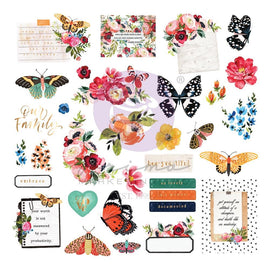 Prima Marketing - Painted Floral - Ephemera (33 Pieces)