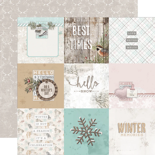 Simple Stories - Simple Vintage Winter Woods - 12x12 Paper "4X4 Elements"