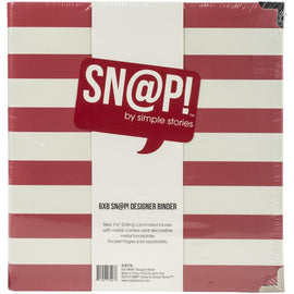 Snap! Designer Binder Album 6x8 - Red Stripe