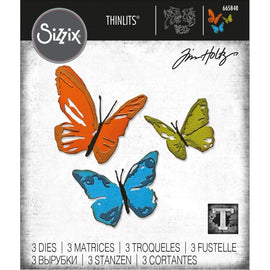 Sizzix - Tim Holtz Thinlits - Brushstroke Butterflies (665848)